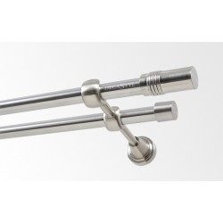 Kovová garnýž Efekt-nerezová oceľ Ø 16 mm - Cylinder