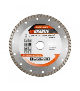 Kotouč diamantový GRANITE TURBO 180*2,6 mm 22-24% 8600 ot./min 9-02-180