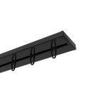 Kolejnice černá hliníková stropní dvojitá Smart Black Plus