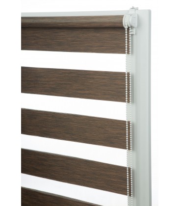 Roleta Den a Noc Delux Plus série Mocha Wood DN23