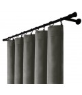 Sametový záves s riasicí páskou – Midnight Graphite, tmavě šedý