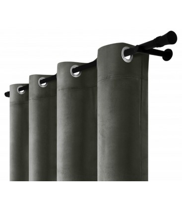 Sametový záves s kroužky – Caramel Grace, pískovo-béžový