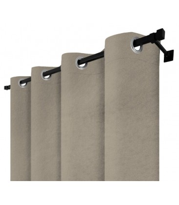 Zatemňovací závěs s kroužky – Blackout Royal Nude, béžová