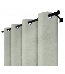 Zatemňovací závěs s kroužky – Blackout Royal Silver, světle šedá