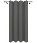 Zatemňovací závěs s kroužky – Blackout Royal Steel, tmavě šedá