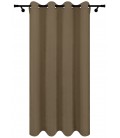 Zatemňovací závěs s kroužky – Blackout Royal Cappuccino, barva káva s mlékem