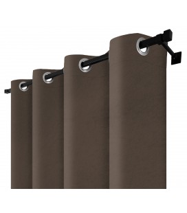 Zatemňovací závěs s kroužky – Blackout Royal Truffle, čokoládová barva