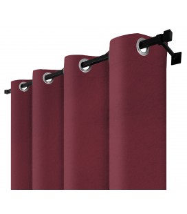 Zatemňovací závěs s kroužky – Blackout Royal Marsala, barva burgundy