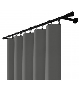 Zatemňovací závěs s řasicí páskou – Blackout Royal Steel, tmavě šedá