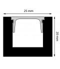 Stropní a nástěnná LED lišta DL25 pro nepřímé osvětlení 200 × 2,5 × 2 cm